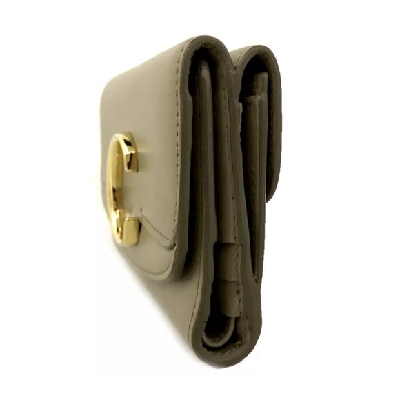 Chloe C Leather Trifold Wallet Purse beige - Picture 3 of 8